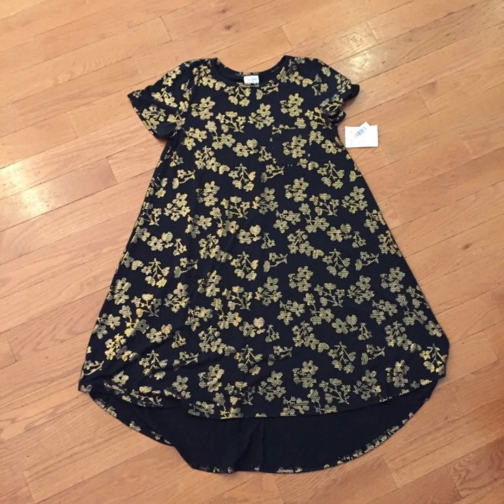 Lularoe Carly Metallic Floral